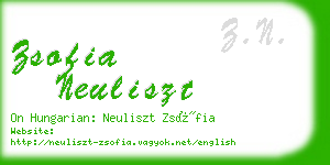 zsofia neuliszt business card